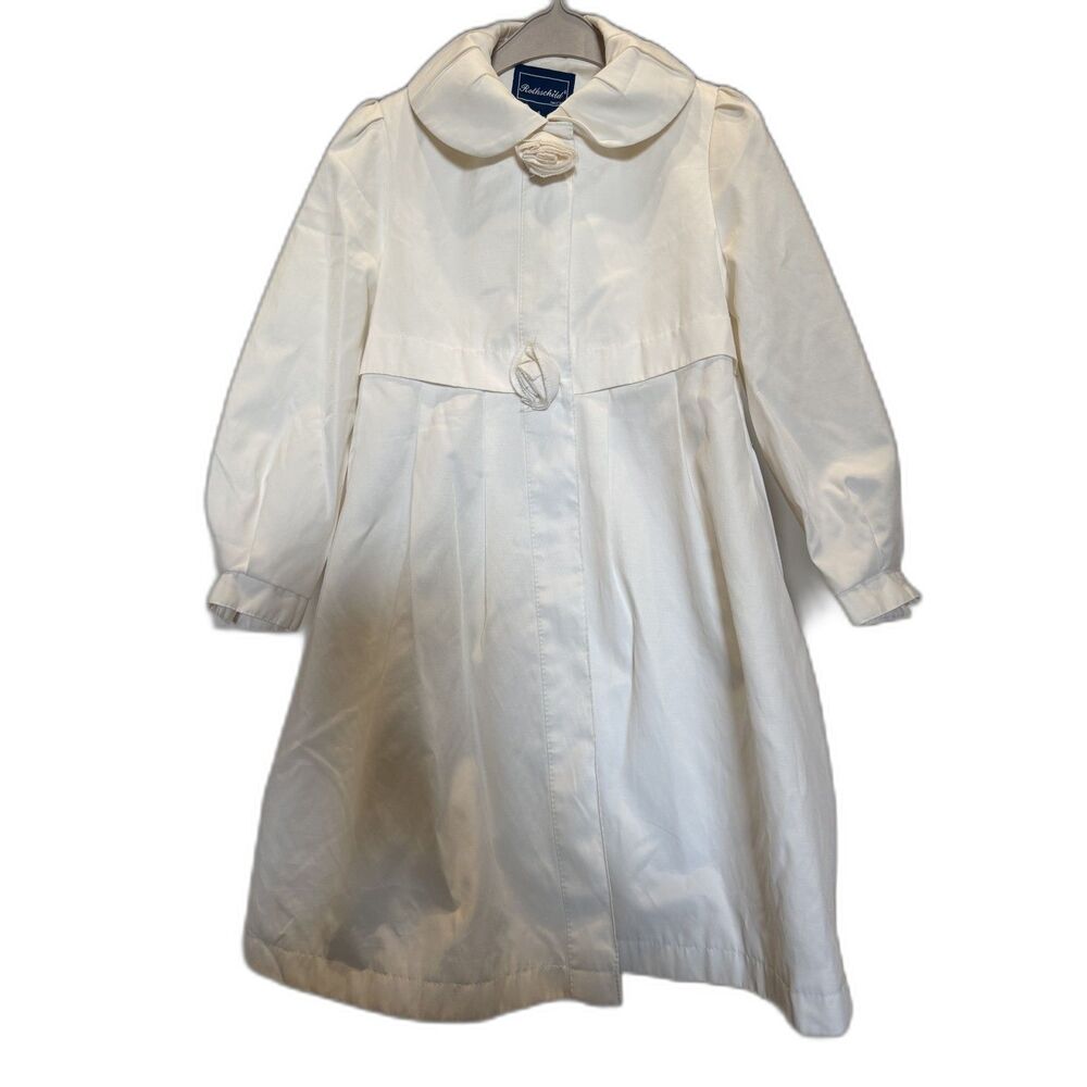 Rothschild Girl White Floral Jacket - Size 6